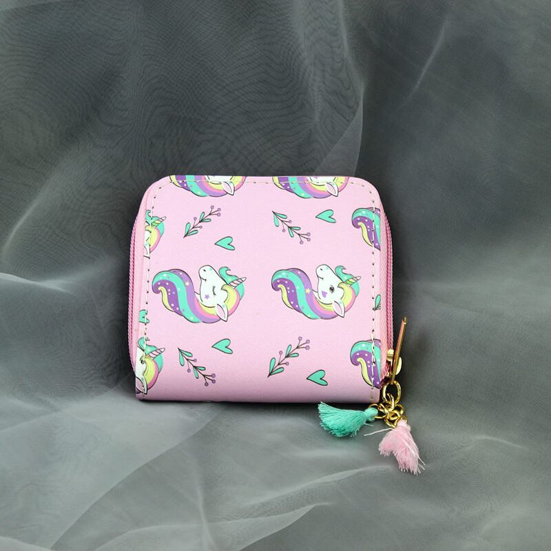 Billetera Corta Mayebridge Unicornio Rosa Y Ado... image number null