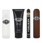 Set Cuba Black For Men 4pzs, fragancia 100ml Edt Spray/ After Shave 100ml/ Shower Gel 200ml / 35ml Edt Spray