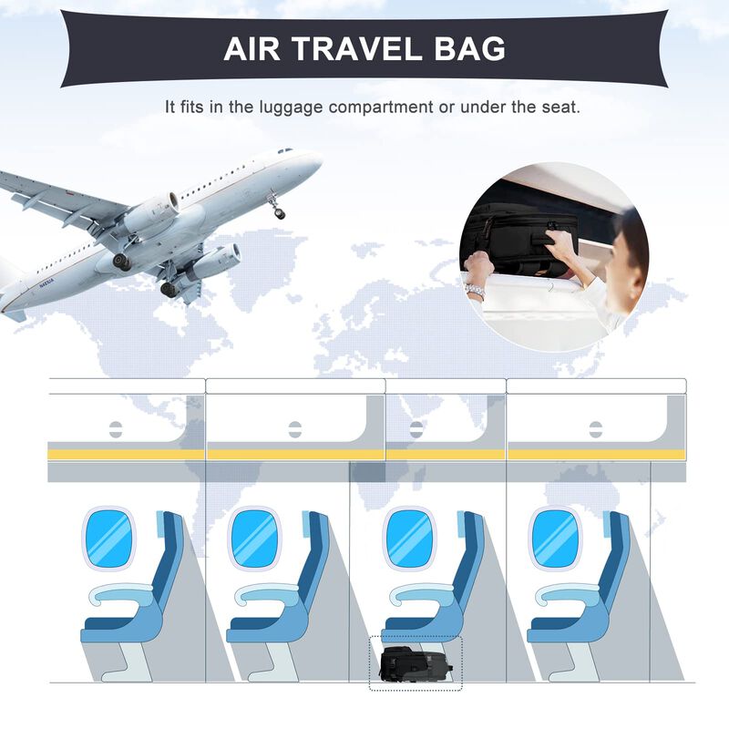Mochila De Viaje Coowoz Airline Approved, Imper... image number null
