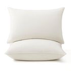 Juego De 2 Plumas De Ganso Pillow Puredown Queen De Algod&oacute;n Org&aacute;nico