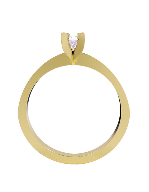 Anillo de Compromiso en Oro Amarillo 14K con Di... image number null