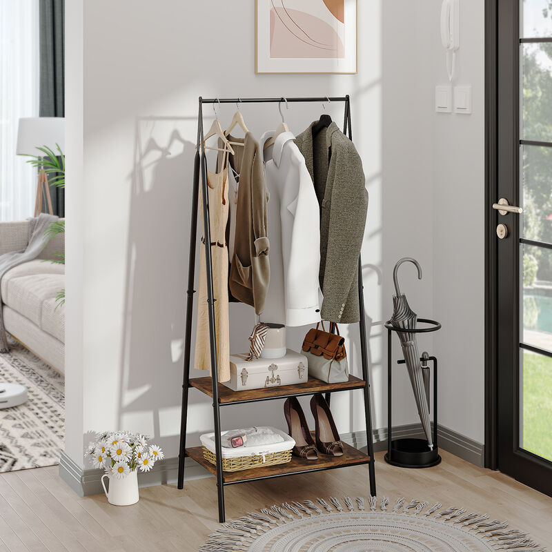 Rack Organizador Ropa Closet Percheros De Mader... image number null