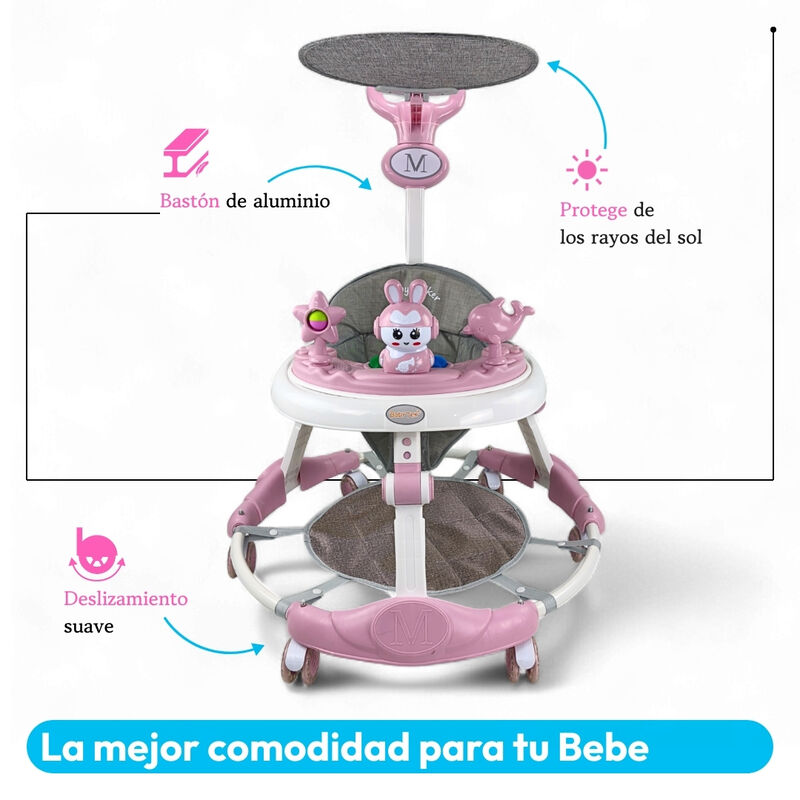 Andadera C/ Tapete Saltar&iacute;n Conejo Musical Mod.... image number null