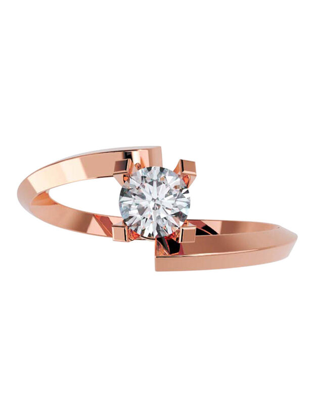 Anillo de Compromiso de 14K con Diamante de Lab... image number null