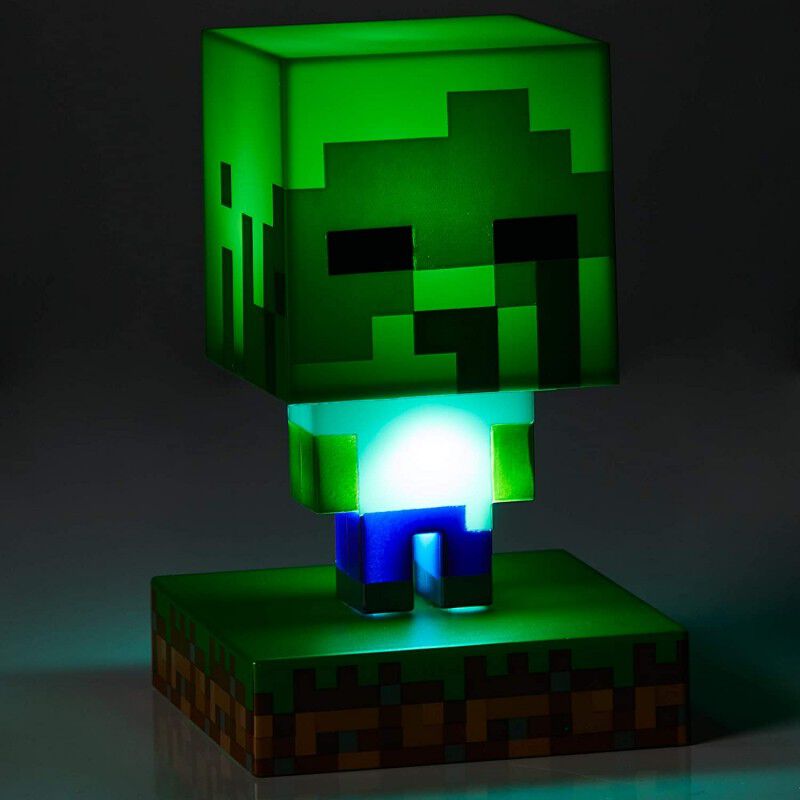 L&aacute;mpara &iacute;cono de zombi de Minecraft image number null