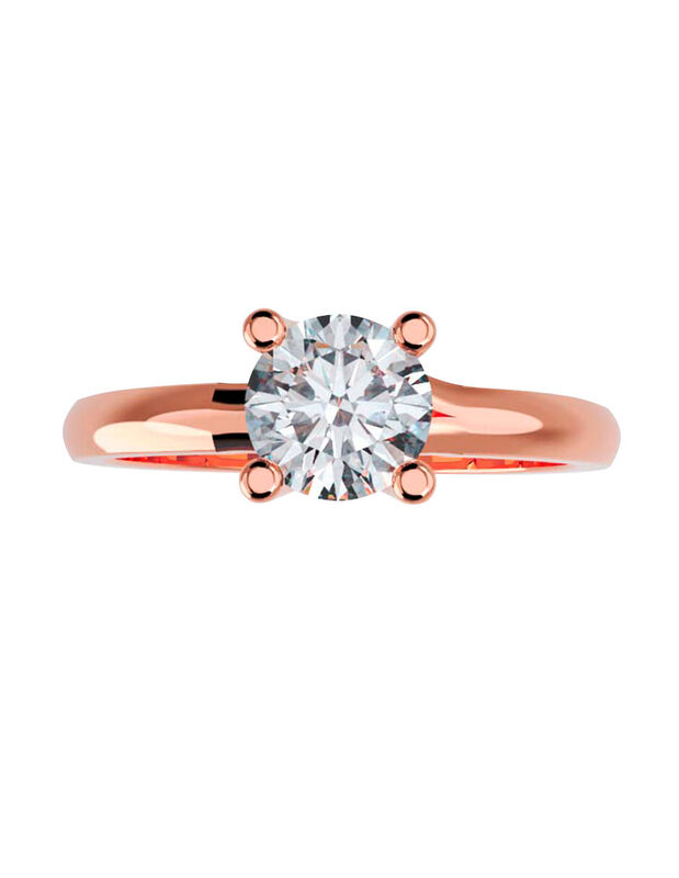 Anillo de Compromiso en Oro Rosa 14K con Circon... image number null