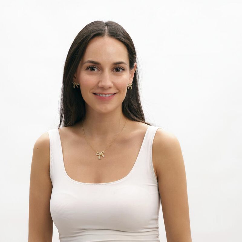 Set Joyer&iacute;a Mujer Oro 14k Collar Aretes Regalos... image number null