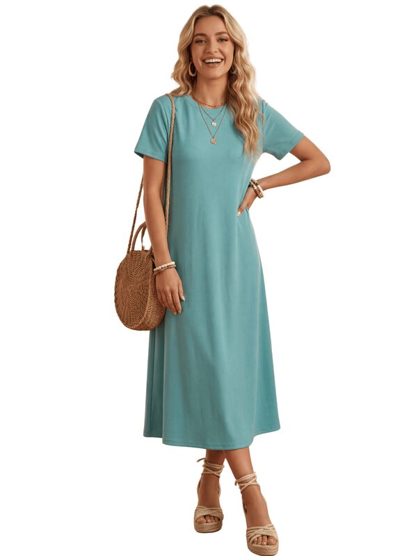 Vestido Midi Casual Malabis Ves-1037 Verde Clar... image number null