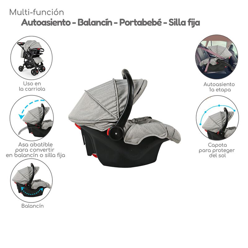 Carriola con Autoasiento Reversible Elite D'Beb... image number null