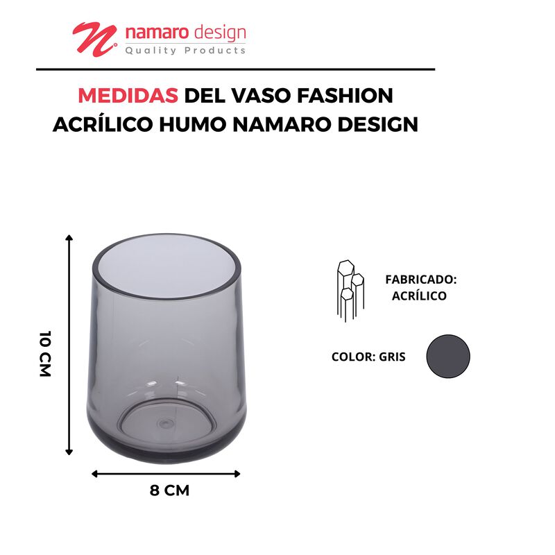 Vaso Fashion Acr&iacute;lico Humo Namaro Design image number null