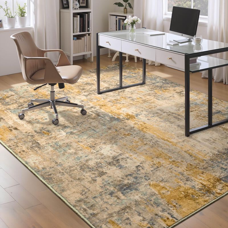 Alfombra Ompaa 6x9 Beige Lavable Boho Antidesli... image number null