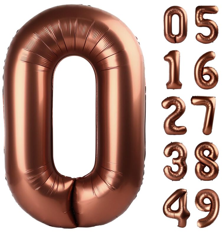 Globo Upgesy N&uacute;mero 0 De 40 Pulgadas Color Marr... image number null