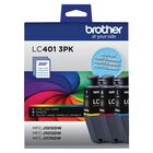 Cartuchos De Tinta Brother Lc401 Originales De Rendimiento Est&aacute;ndar, Paquete De 3