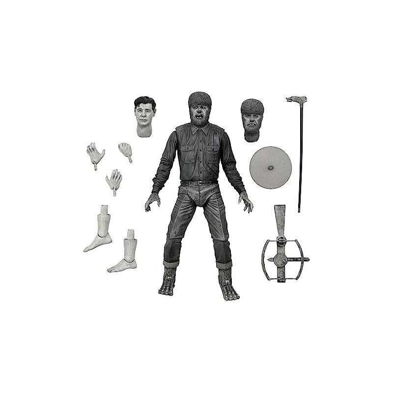 Figura Hombre Lobo Blanco y Negro Universal Mon... image number null