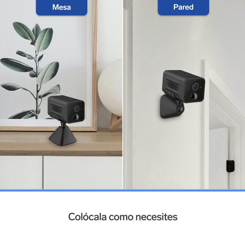 2 Mini c&aacute;maras de seguridad Wi-Fi 2 Mpx fijas c... image number null