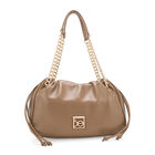 Bolsa Drawstring Grande Con Herraje De Monograma Color Camel