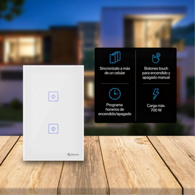 Apagador Wi-Fi touch doble SHOME-110 image number null