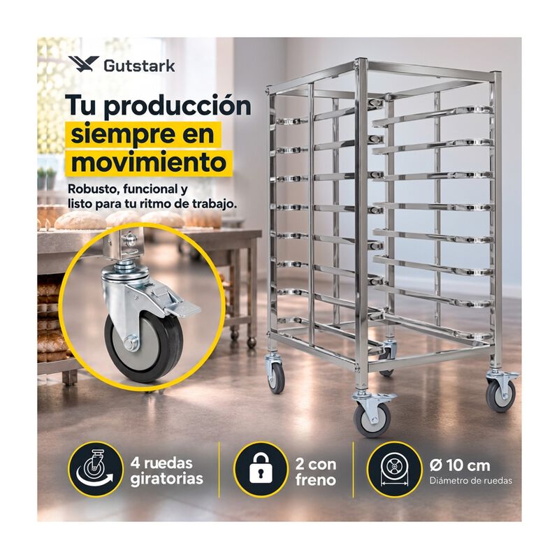 Espiguero 8 Niveles 120kg Acero Inoxidable Rued... image number null