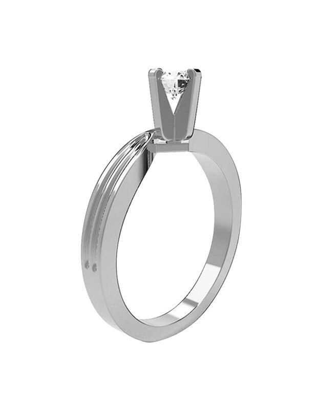 Anillo de Compromiso de 14K con Diamante de Lab... image number null