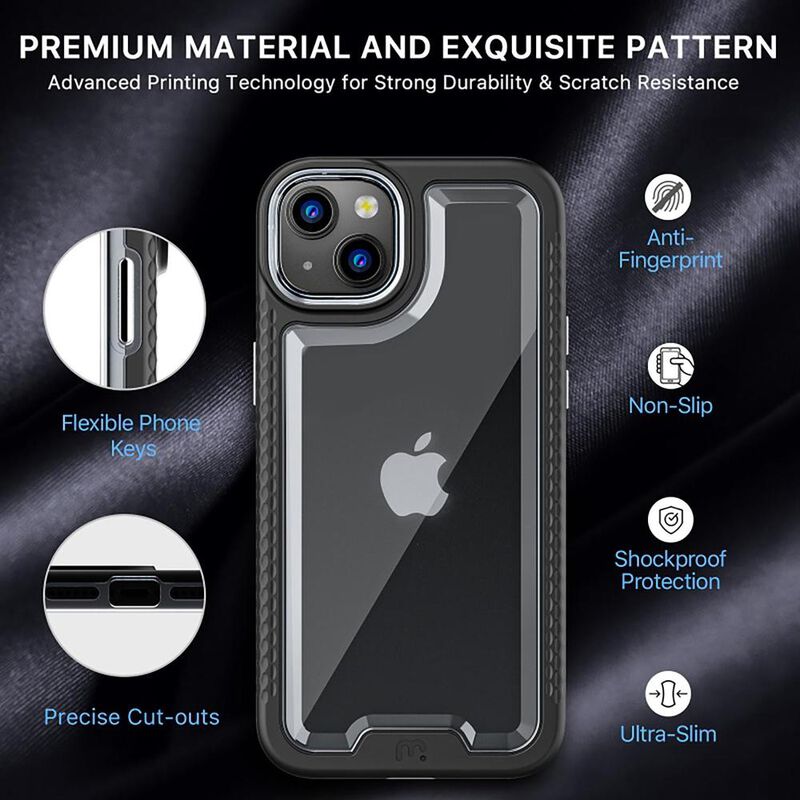 Funda MYBAT Lux para iPhone 14 PLUS Negra con m... image number null