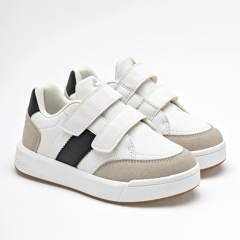 Charly Tenis urbano para ni&ntilde;o. Blanco negro bei... image number null