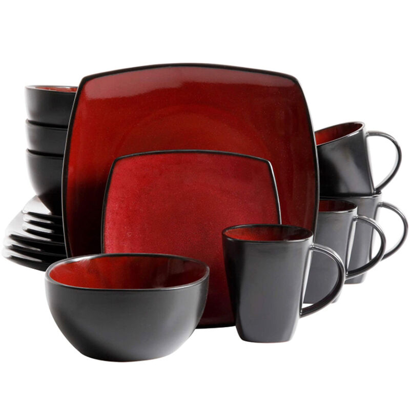 Vajilla Moderna Rojo/Negro para 4 Personas 16pz... image number null