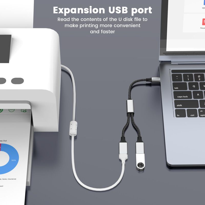 Adaptador Usb C A Usb Dual Mogood Para Macbook ... image number null