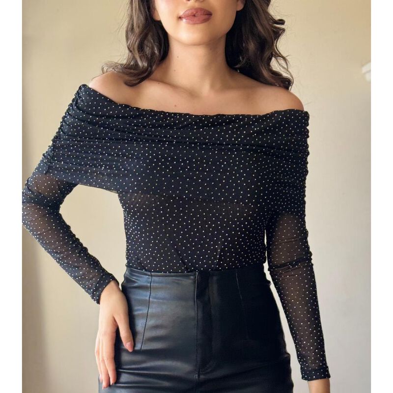 Body hombros descubiertos con brillos image number null