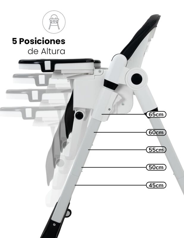 Silla periquera alta 5 en 1, silla para comer b... image number null