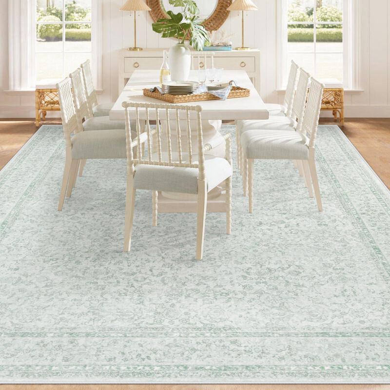 Alfombra Losbulake 274 cm &times; 366 cm Verde Floral... image number null
