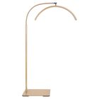 L&aacute;mpara De Pie Led Media Luna De 19" Zekahov Dorada Regulable