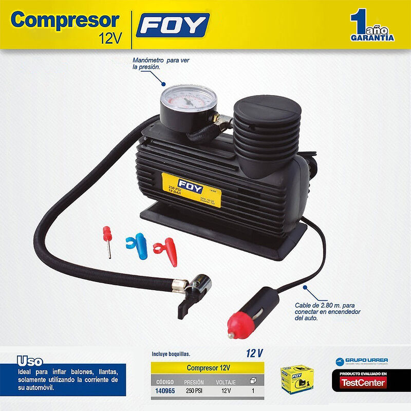 Compresor de Aire Portátil Foy 250 PSI image number null
