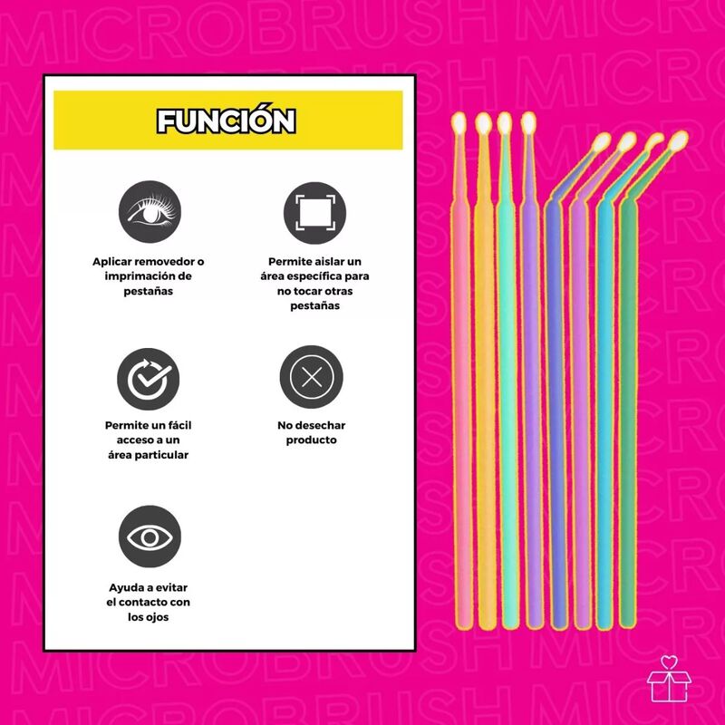 Kit Microbrush Pestañas 1000pz Mayoreo Punta 2.... image number null
