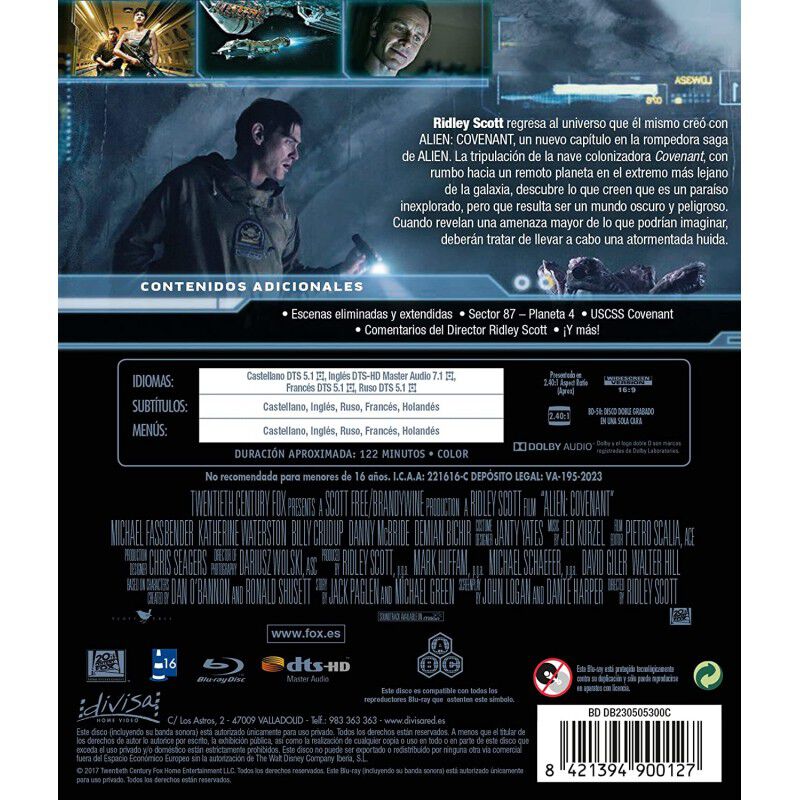 Alien Covenant (Blu-ray) [Blu-ray] image number null
