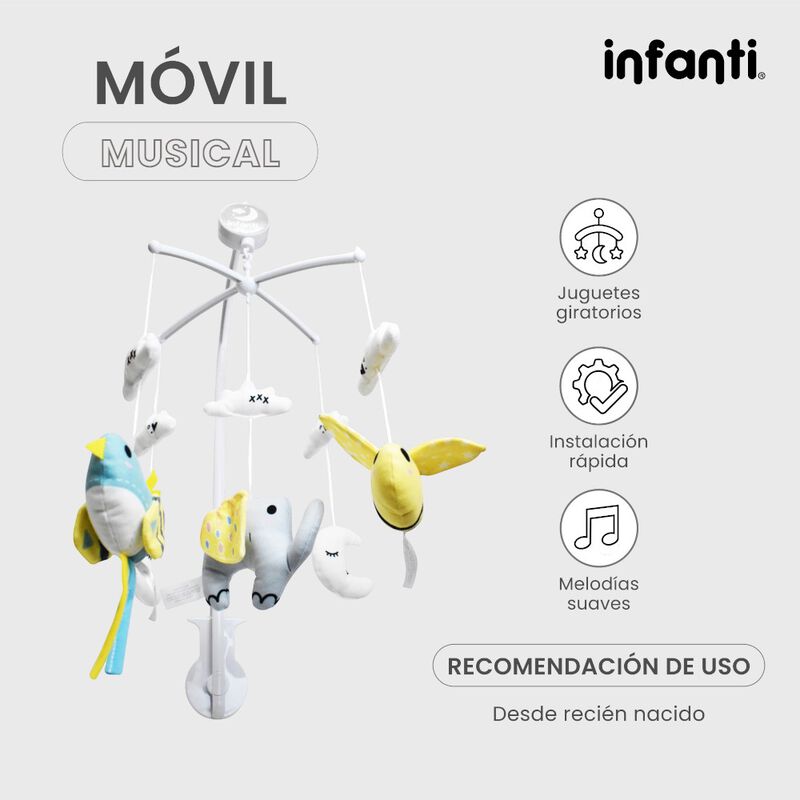 M&oacute;vil Musical Peque&ntilde;os Animales Con Melod&iacute;as image number null