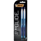 Bol&iacute;grafos Bic Glide Blue, Retr&aacute;ctiles, Tama&ntilde;o Mediano, 1 Mm, Paquete De 2