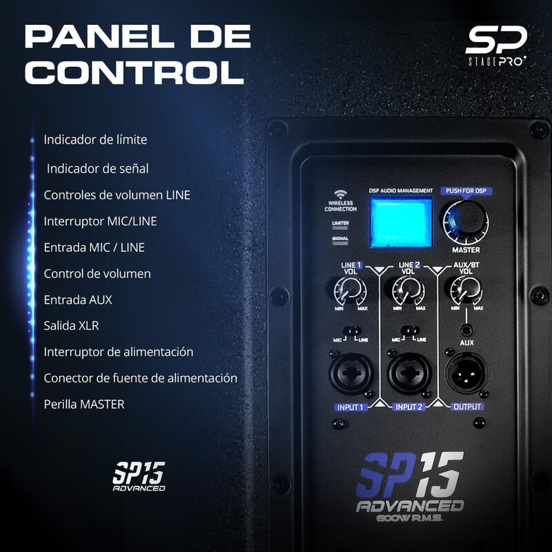 Bocina Bafle Profesional SP15 Advanced Stagepro... image number null