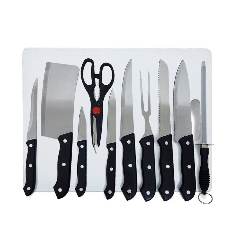 Set Cuchillos 10 Pzs Acero Inoxidable Con Tabla... image number null