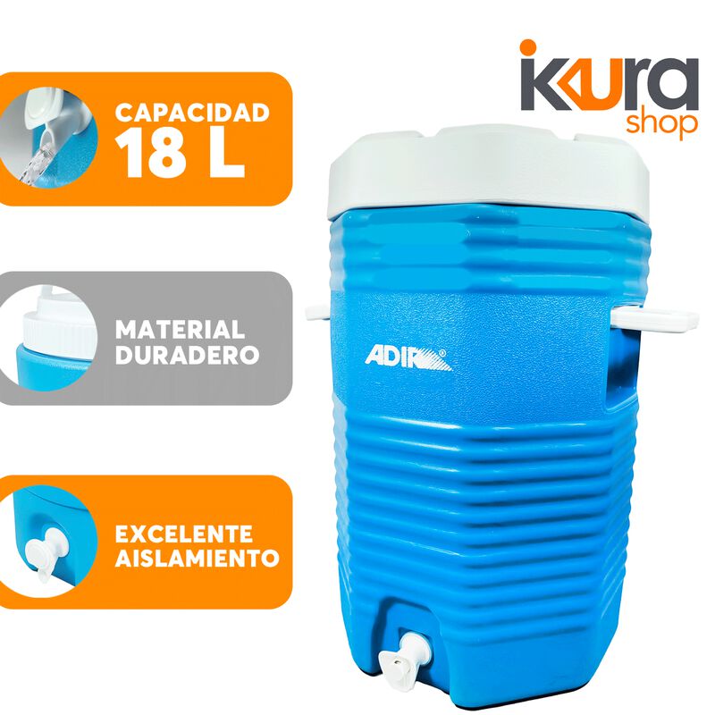 Termo 5 Galones Con Grifo 18L Azul 12121 image number null