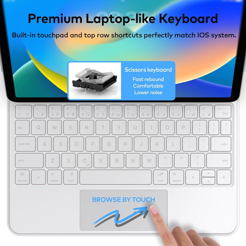 Funda De Teclado Runelk Compatible Con Ipad 10t... image number null