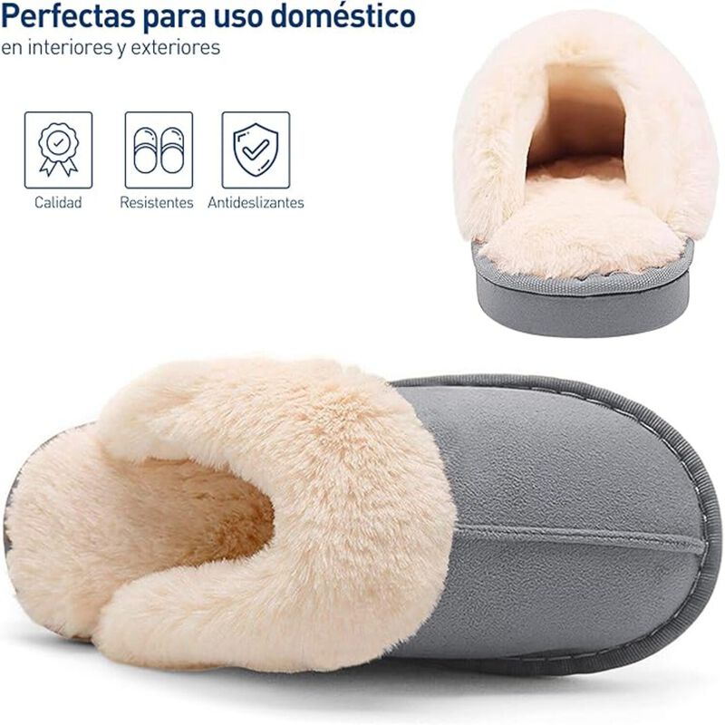 Pantuflas Unisex Hombre y Mujer para Adultos Bl... image number null