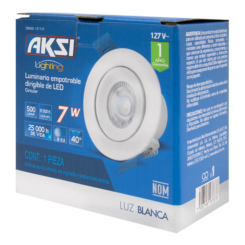 Pack de 6 spots Aksi 7W Circular LED Empotrable... image number null