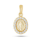 Medalla Virgen Milagrosa Oro 14k 12 Mm
