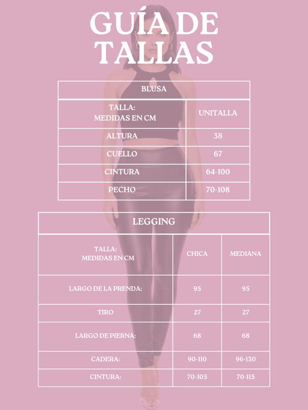 Set 2 Piezas Blusa y Legging Tipo Piel para Muj... image number null