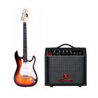 Paquete Kaiser Amplificador 6.5" 25W RMS C/Boost + Guitarra El&eacute;ctrica 6 Cuerdas de 39" Caf&eacute;/Negro END