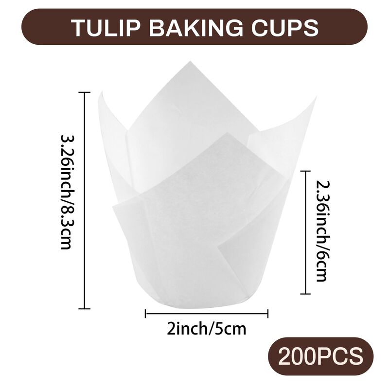 C&aacute;psulas Para Cupcakes Tikxlafe 200 Uds Blanco ... image number null
