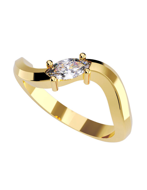 Anillo de Compromiso de 14K con Diamante de Lab... image number null