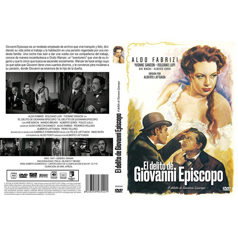 El Delito De Giovanni Episcopo [dvd] (1947) Il ... image number null