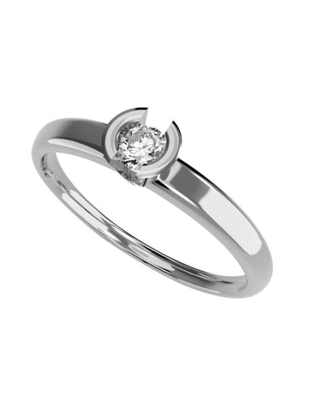 Anillo de Compromiso de 14K con Diamante de Lab... image number null