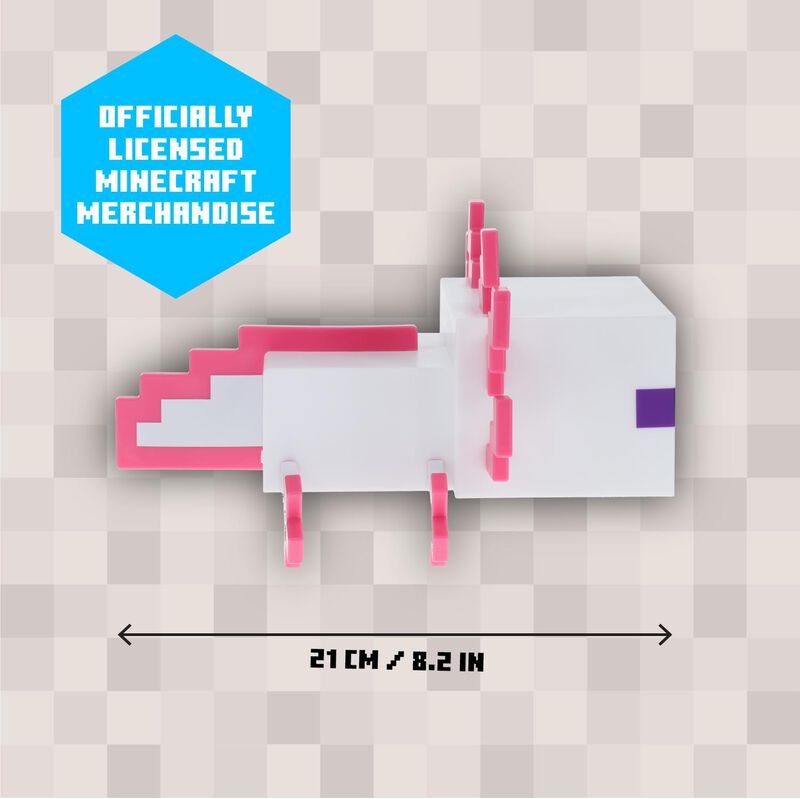 Night Light Paladone Minecraft Axolotl Con 5 Mo... image number null
